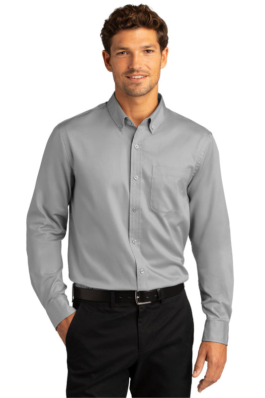 Camisa de Sarga de Manga Larga SuperPro React™ de Hombre Port Authority® W808