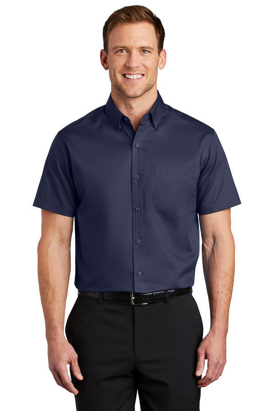 Camisa de Sarga de Manga Corta SuperPro™ de Hombre Port Authority® S664