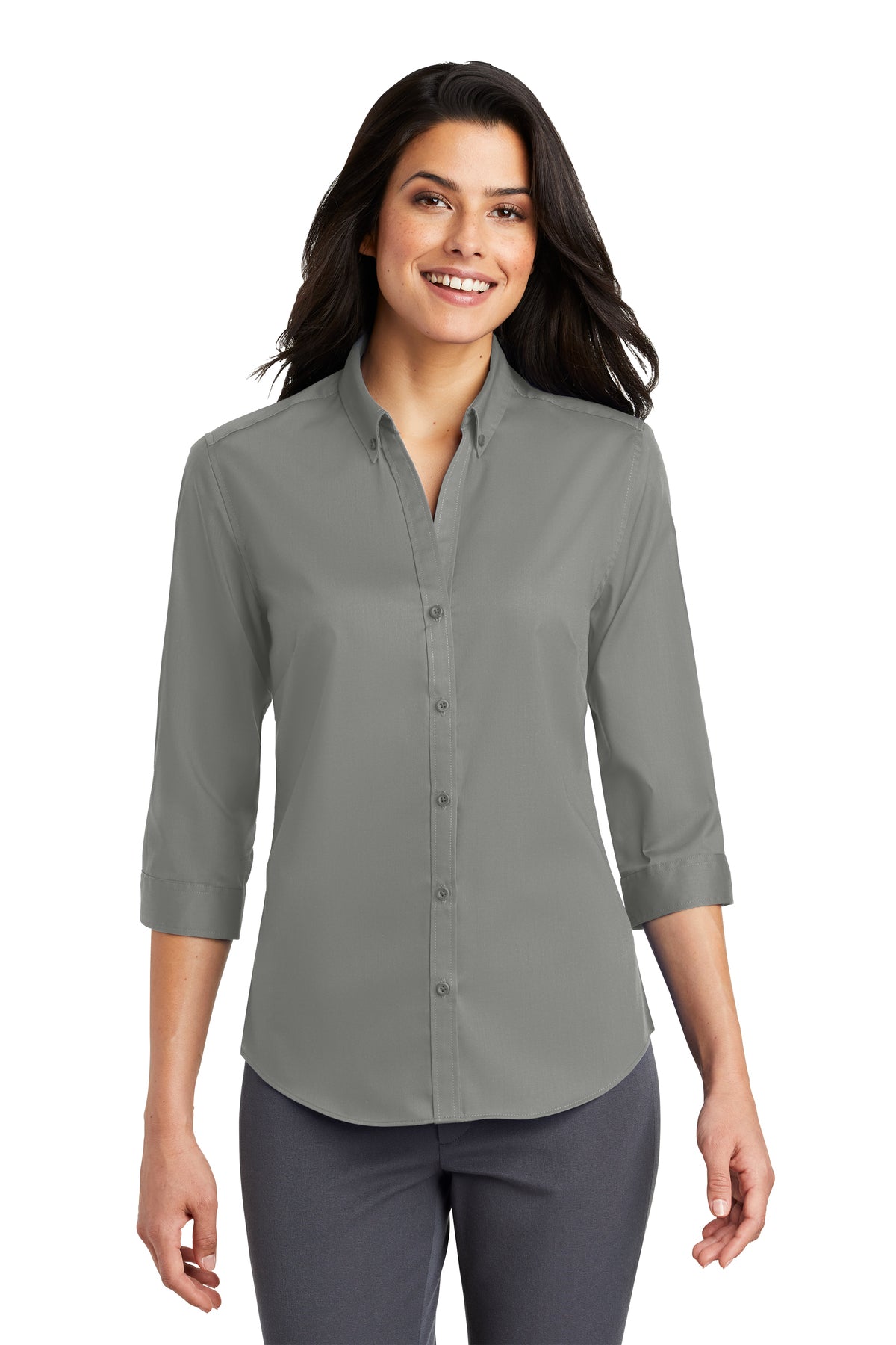 Camisa de Sarga SuperPro™ de manga 3/4 para Mujer Port Authority® L665