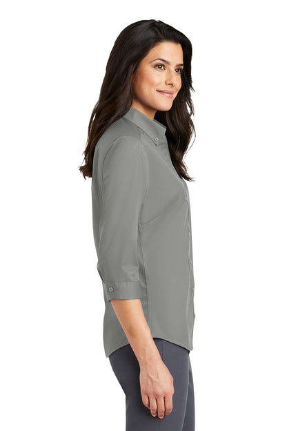 Camisa de Sarga SuperPro™ de manga 3/4 para Mujer Port Authority® L665