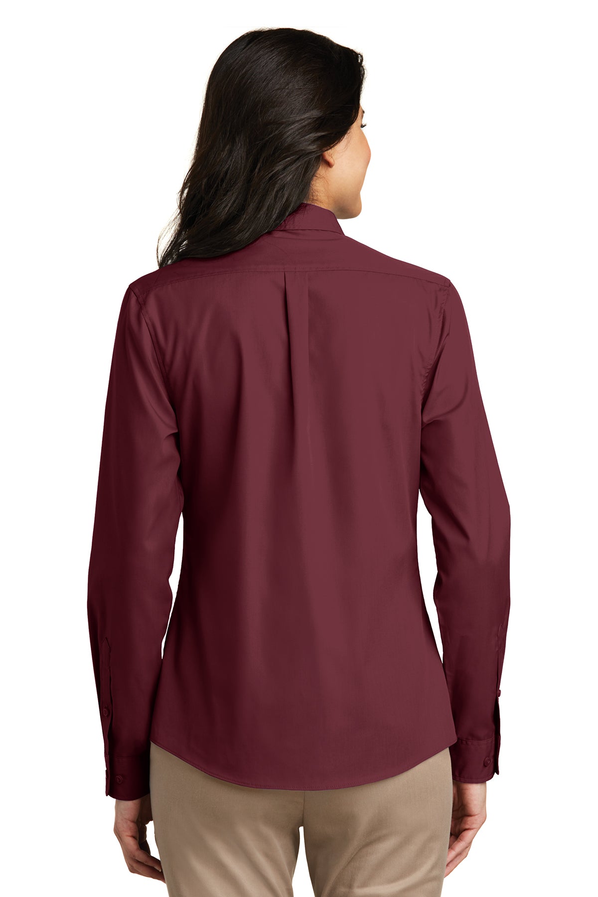 Camisa de Popelina de Manga Larga para Mujer Port Authority® LW100