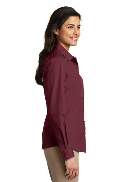 Camisa de Popelina de Manga Larga para Mujer Port Authority® LW100